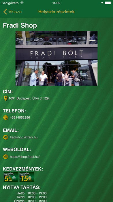 Screenshot #3 pour Fradi Kedvezménykártya App