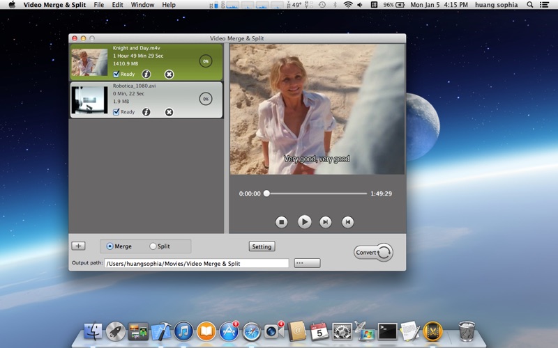 Screenshot #1 pour Video Merge & Split