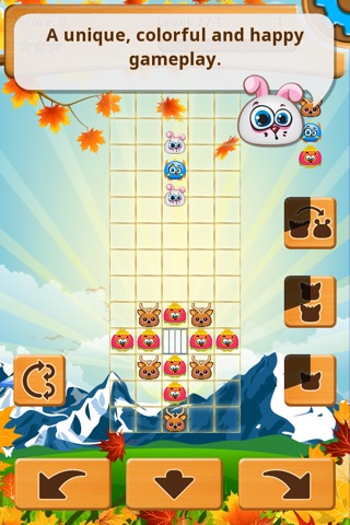 Free Happy Animals - A Columns Style Match Three Game Featuring Cute Animals. screenshot 2