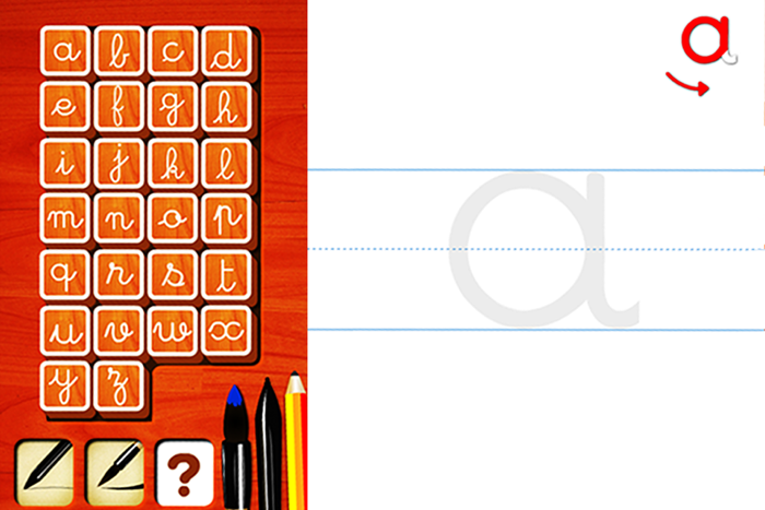 Left handed handwriting