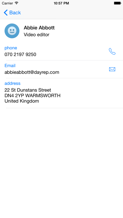 Fast Contacts - Contacts for SalesForce iPhone screenshot