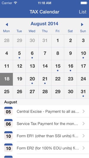 TAX Calendar