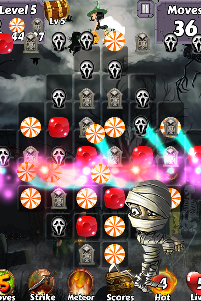 Trick or Treat Heroes - Match yummy candy and swipe halloween sweets to collect magic gems