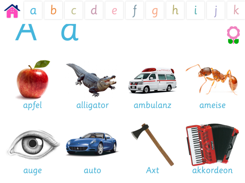 Alphabet und Wortschatz-Buch für Kinder (Wörterbuch für Kindergarten und Vorschule) iPad screenshot