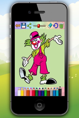 Gran circo y payasos - dibujos para pintar  y libro para colorear - Premium screenshot 2