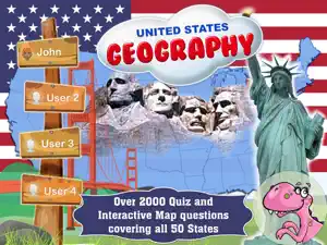 Geography of the United States of America: Map Learning and Quiz Game for Kids [Lite] screenshot #2 for iPad