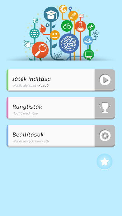 Screenshot #1 pour Általános ismeretek Kvíz