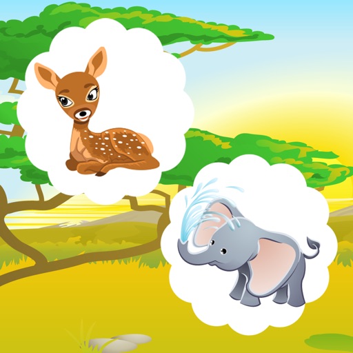 Animal game for children: Find the mistake in the forest icon