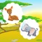 Animal game for children: Find the mistake in the forest