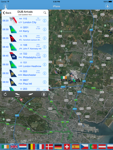 Screenshot #1 for Dublin Airport - iPlane Ireland Flight Information