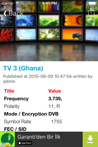 Ghana TV Channels Sat Info screenshot 3