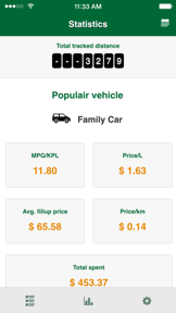 VehicleLife - Vehicle details and Fuel consumption screenshot
