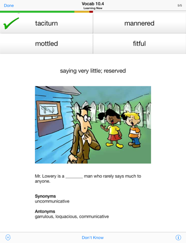 Screenshot #5 pour Knowji Vocab 7-10, SAT, GRE, ASVAB Audio Visual Vocabulary Flashcards with Spaced Repetition
