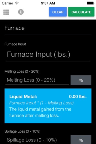 Castings Calculators screenshot 3