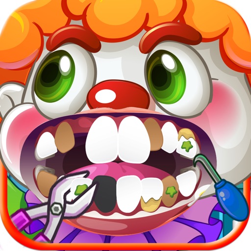 Happy Clown Visits The Dentist: Big Smile On The Face After Cleaning Up The Teeth! icon