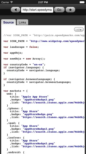 Скриншот Source Viewer Lite на iPhone 3
