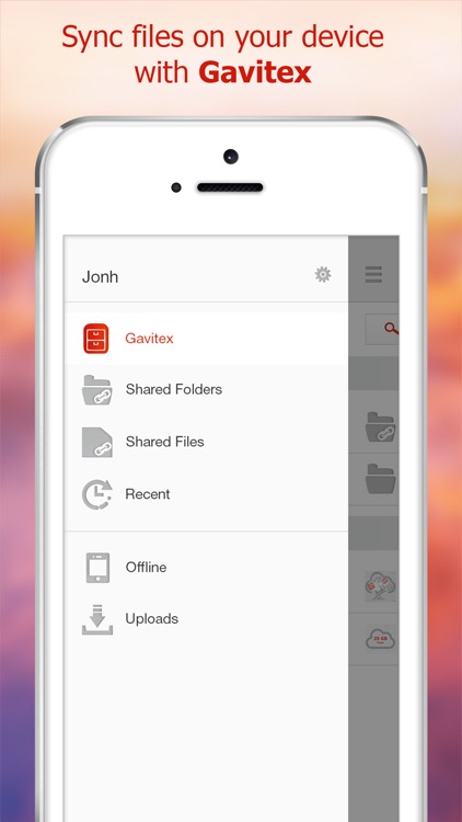 Gavitex for iPhone – Easy Cloud Disk to Store, Sync and Share Your Files