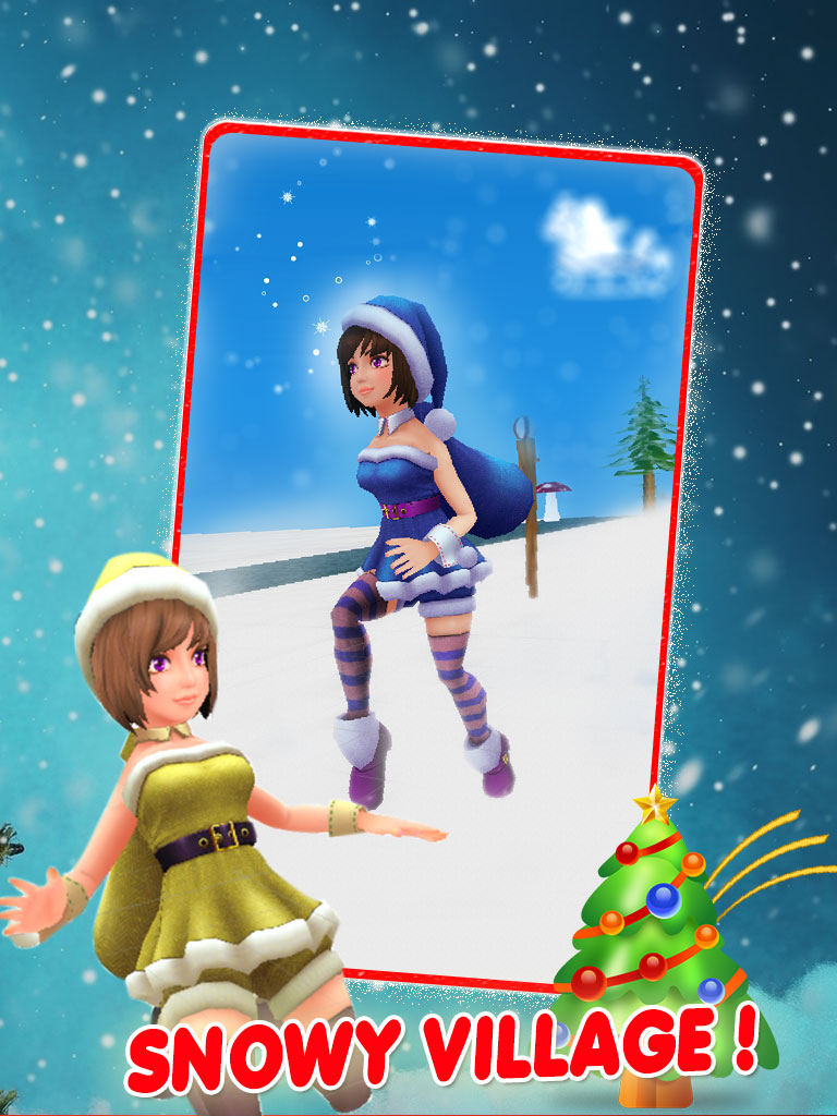 Christmas Santa Surfer-Ice Adventure Run 3D screenshot 6
