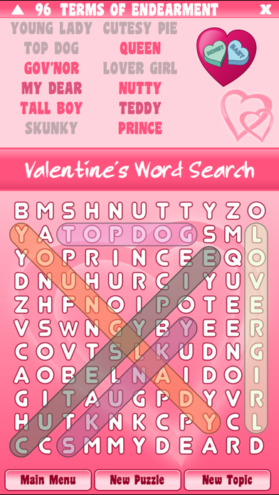 Valentine's Day Word Search screenshot 5