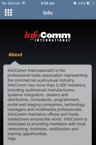 InfoComm International App screenshot 2