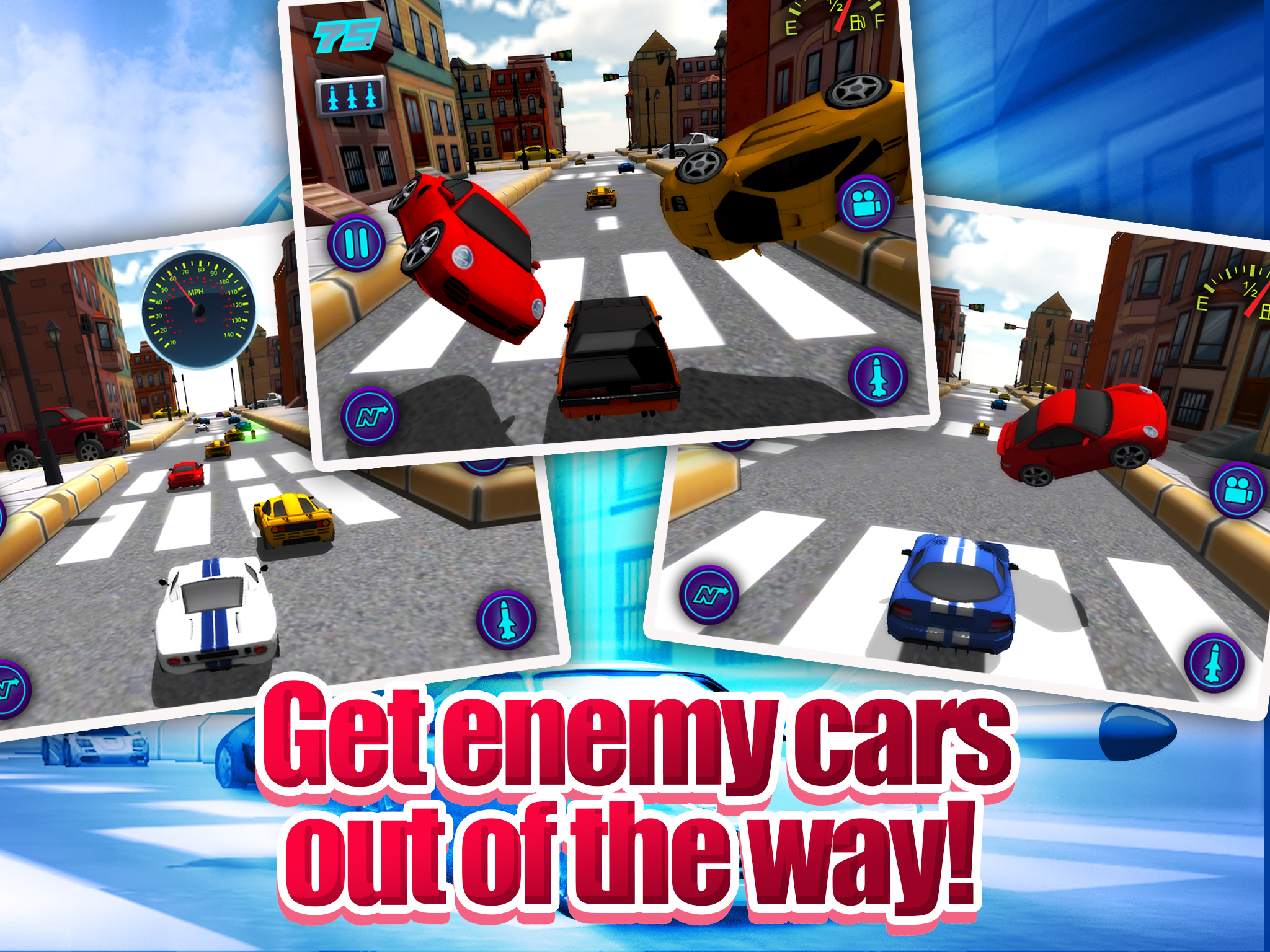 Cartoon Car 3D Real Extreme Traffic Racing Rivals Simulator Game