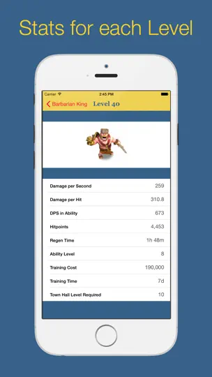 Database For Clash Of Clans™ (unofficial) iPhone-skjermbilde 4