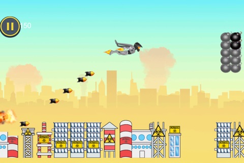 Super Missile Man Bomber - awesome flight shooter mayhem screenshot 2