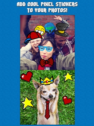 InstaPixel - A Funny Retro Photo Booth Editor with 8 Bit Stickers for your Pictures