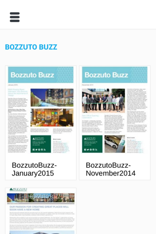 Bozzuto Buzz e-zine screenshot 2