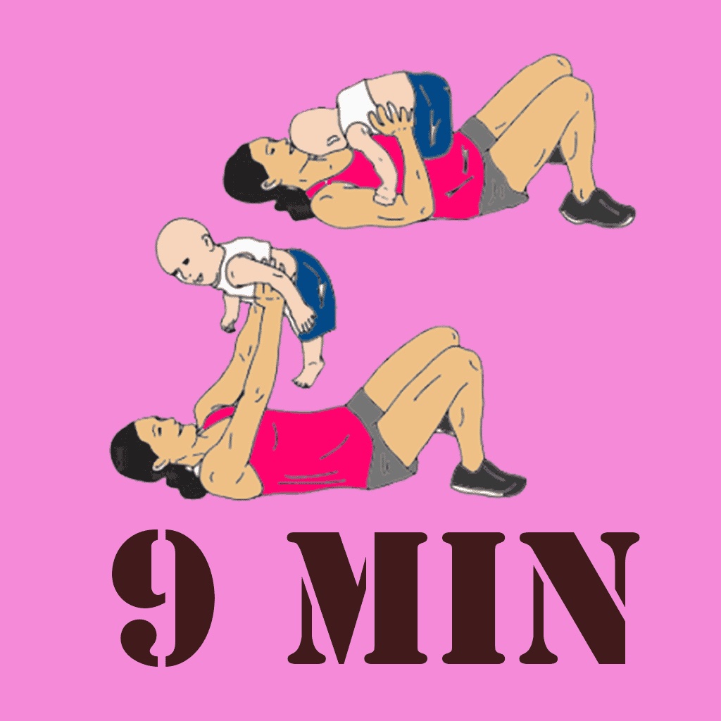 9 Minute Mommy and Baby Workout routines - Your Personal Fitness Trainer for Calisthenics exercises - Work from home, Lose weight, Stay fit! icon