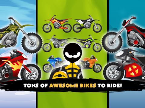 Stickman Bike Hill Race Free Addictive Rider Run iPad screenshot 3 - Games app