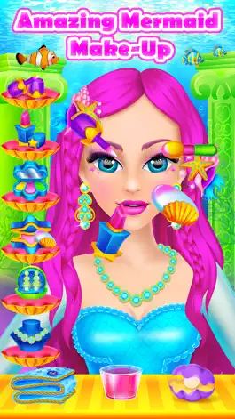 Game screenshot Mermaid Beauty Salon - Makeup & Makeover Kids Game apk