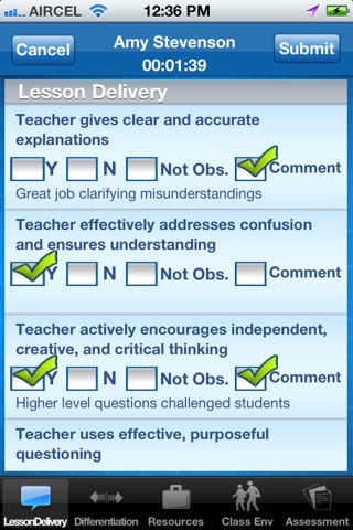 Classroom Walk-Through screenshot 3