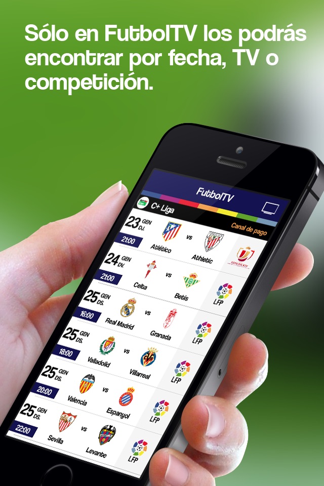 FutbolTV: Los horarios del fútbol en TV screenshot 2