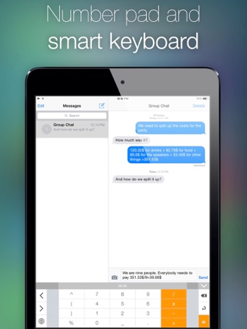Number Pad - Smart Keyboard iPad screenshot 1 - Utilities app