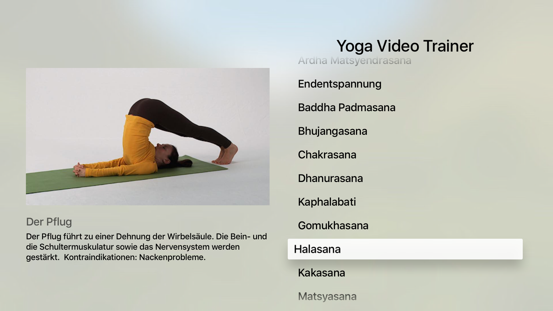 Yoga Video Trainer Deutsch TV screenshot 4