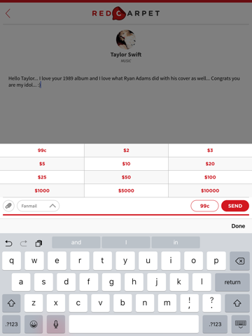 Screenshot #6 pour Red Carpet - Message Celebrities