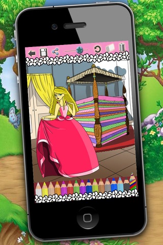 Paint and Color Princesses coloring book - Premium screenshot 3