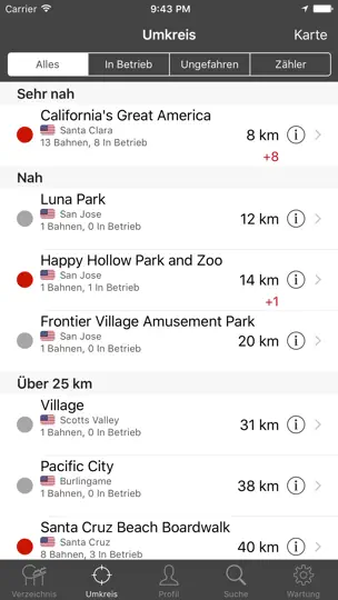 Screenshot von Coaster-Count auf dem iPhone 3