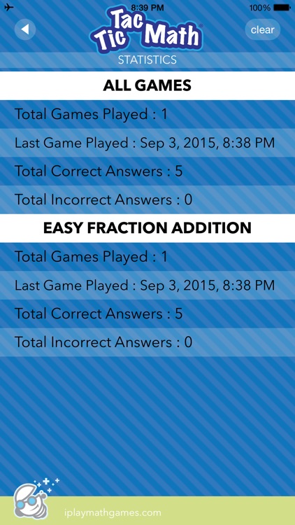 Tic Tac Math Fractions