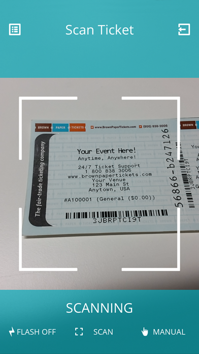 Brown Paper Tickets Scanner screenshot 1