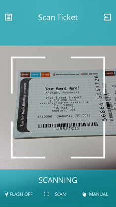 Brown Paper Tickets Scanner screenshot 1
