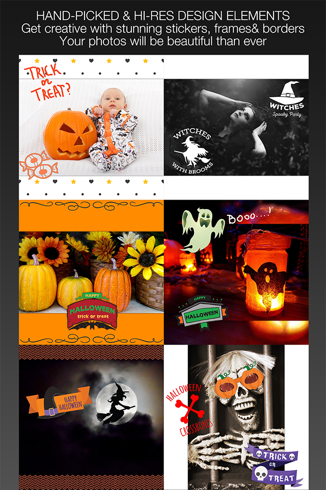Trick or Treat Cam - Happy Halloween Background Frame and Sticker