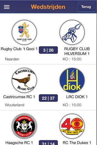 rugby Uitslagen screenshot 3