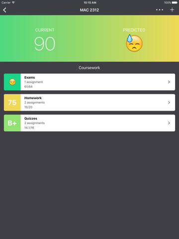 Gradient Grades – Grade Calculator iPad screenshot 3 - Education app