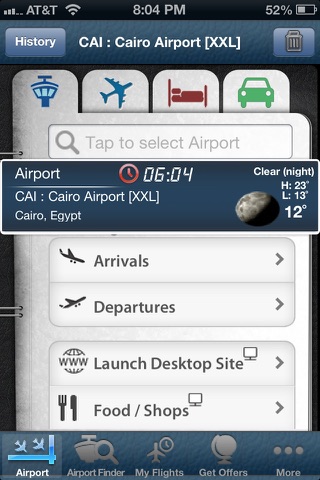 Cairo Airport (CAI) Flight Tracker Radar screenshot 2