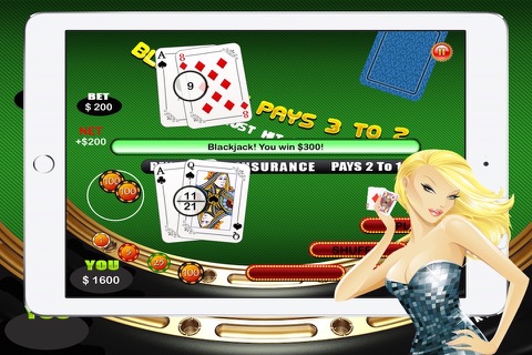 21 Blackjack Best Casino Poker Table screenshot 2