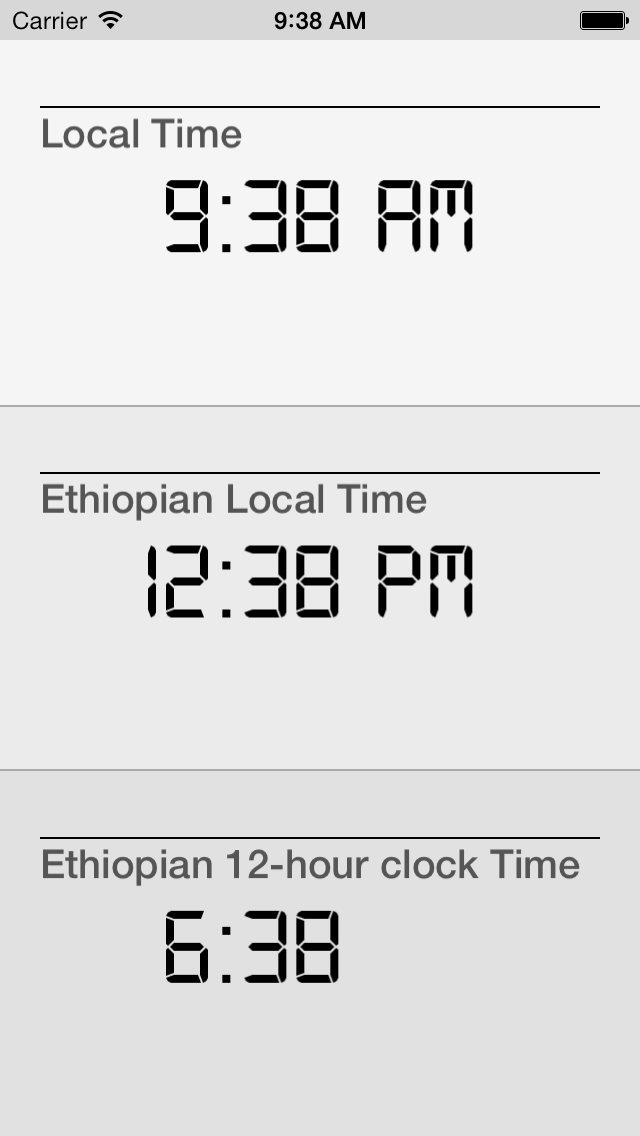 Ethiopia Time - Ethiopian 12-hour clock iPhone screenshot 1 - Travel app