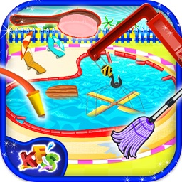 Messy Pool Wash - Cleanup & repair the pool in this salon game for kids