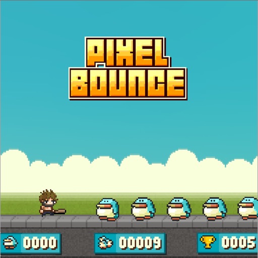 Pixel Bounce heroes Sword Survival Free Game icon